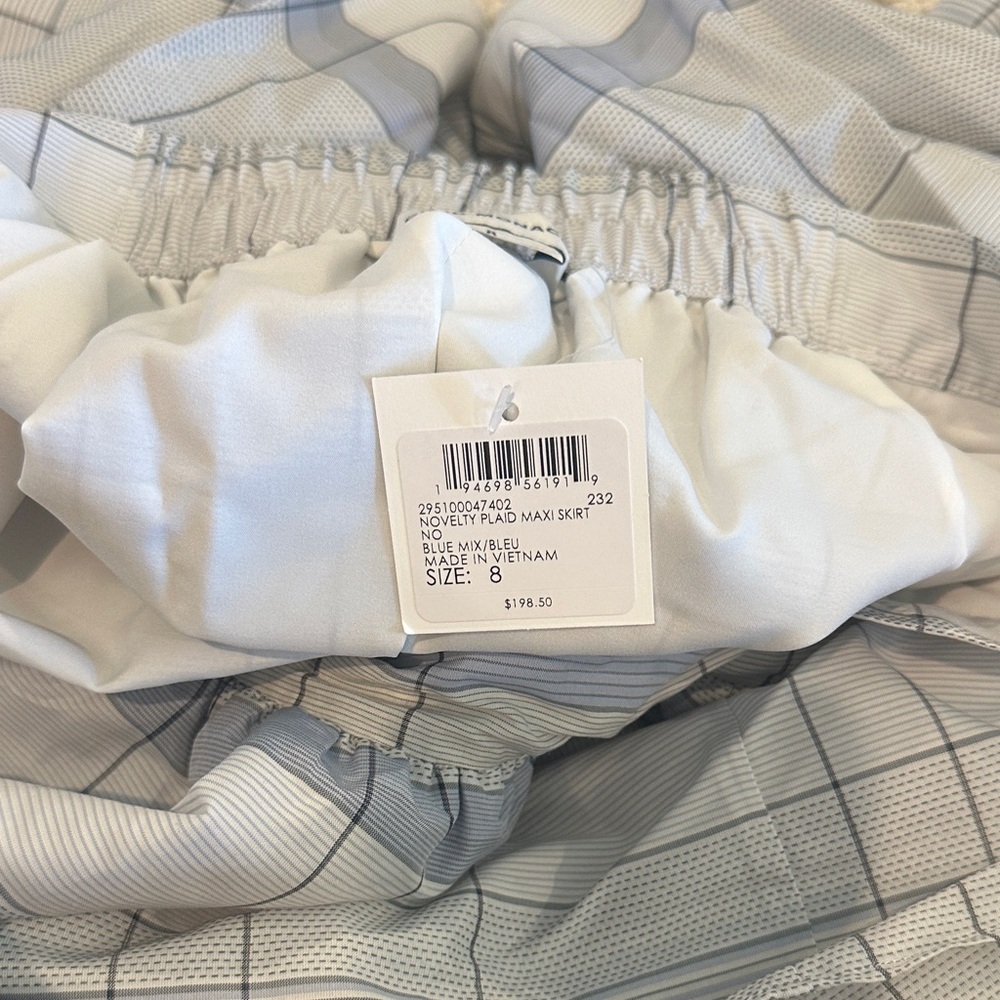 Club Monaco Plaid Maxi Skirt - White and Gray - Picture 4 of 6
